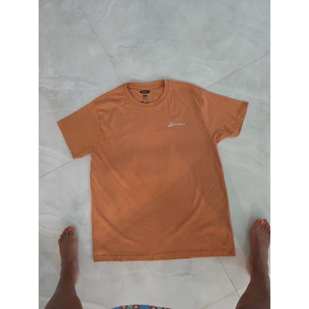 Official Ford Bronco Graphic T-Shirt XL Orange Colorado Rocky Mountains Retro